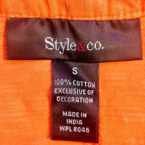 Orange/Coral Embroidered Top Small - Picture 5 of 5